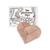 Mini puzzle cuore  in legno